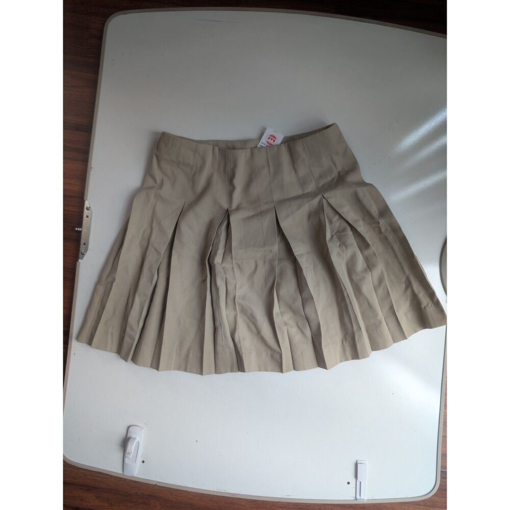 Mills Uniform Co Khaki Box Pleated Skirt Junior Size 9 NWT School Uniform
